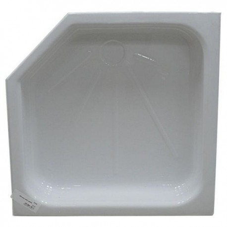 Peau de  douche (Intérieur receveur douche) avec coin coupé - 670x670mm couleur blanc